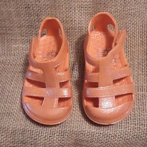 8/$20 Size 3-4 Orange Sparkly Sandals